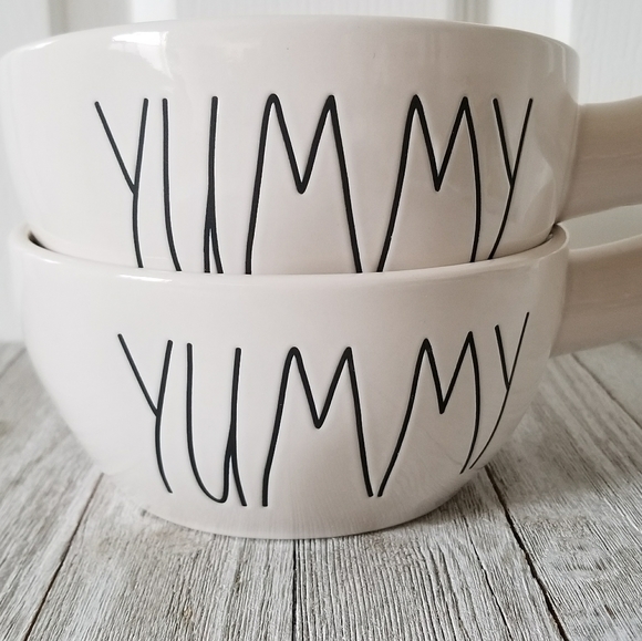 Rae Dunn YUMMY Soup Bowl Crock Set - Picture 5 of 5